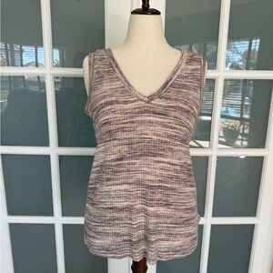 Liverpool LA Sleeveless Knit Tank Top Medium V-Neck Stretch